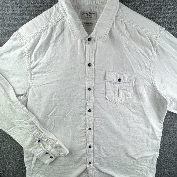 Tommy Bahama Long Sleeve Button Up Shirt Adult Island Modern Fit White XL COTTON - Picture 2 of 16